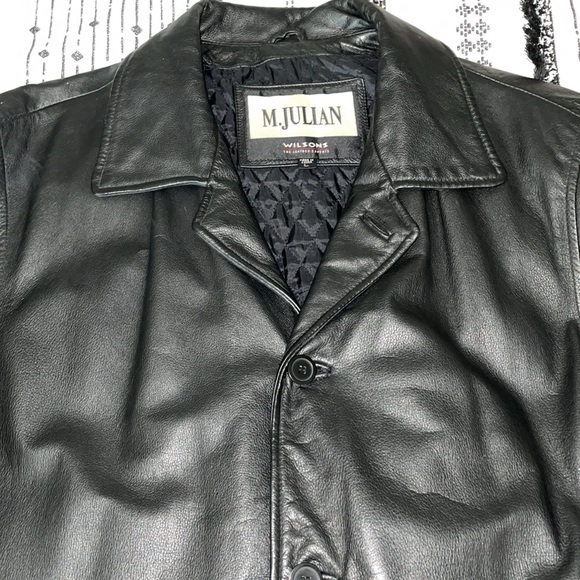 Mens Wilsons leather jacket- M Julian size Large - Picture 12 of 16